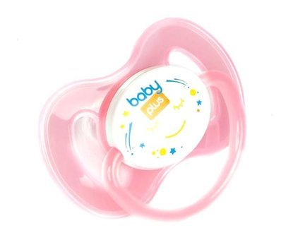 Baby Plus 0-6 Ay Ortodontik Kiraz Uçlu Damaklı Silikon Emzik Pembe