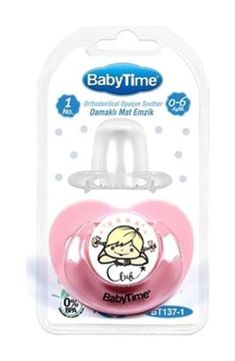 Baby Time Bt137 0-6 Ay Ortodontik Kiraz Uçlu Damaklı Silikon Emzik Pembe