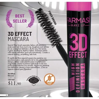 Farmasi 3D Effect Hacim Veren Siyah Maskara