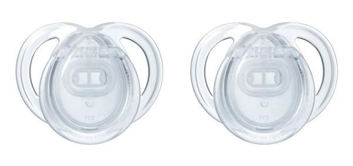Tommee Tippee Anytime 0-6 Ay Delikli Ortodontik Silikon 2'li Emzik Şeffaf