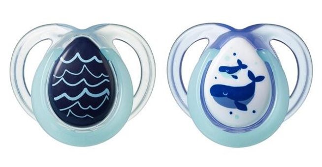 Tommee Tippee Ortodontik 0-6 Ay Fosforlu Delikli Ortodontik Kauçuk 2'li Emzik Turkuaz