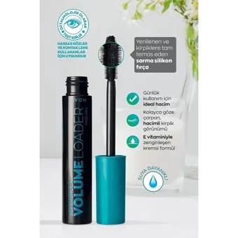 Avon Supershock Volume Loader Hacim Veren Suya Dayanıklı Siyah Maskara