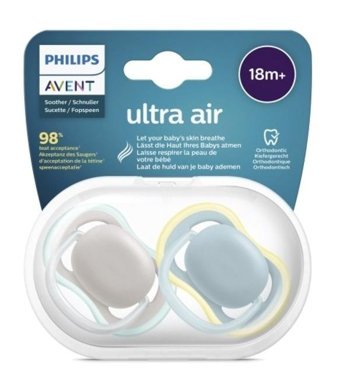 Philips Avent Ultra Air 6-18 Ay+ Kiraz Uçlu Silikon 2'li Emzik Krem