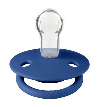 Bibs De Lux 0-36 Ay Delikli Kiraz Uçlu Silikon Emzik Mavi