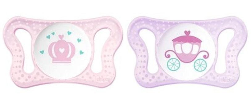 Chicco Physio Micro 0-2 Ay Ortodontik Damaklı Silikon 2'li Emzik Pembe
