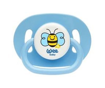 Wee Baby No:2 6-18 Ay+ Delikli Kiraz Uçlu Silikon Emzik Mavi