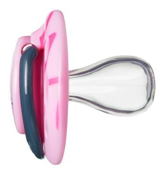 Tommee Tippee Fun Style 6-18 Ay+ Delikli Ortodontik Silikon 2'li Emzik Pembe