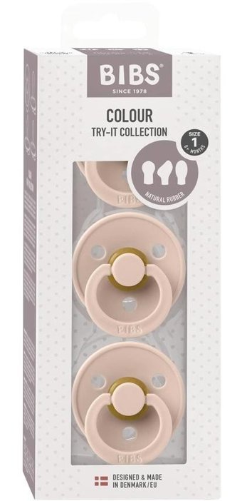 Bibs Try It Colour 0-6 Ay Delikli Kauçuk Emzik Bej-Mor
