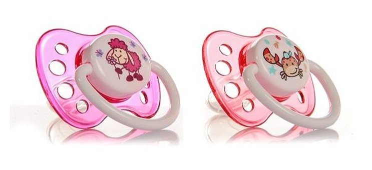 Baby Plus 0-6 Ay Kiraz Uçlu Damaklı Silikon 2'li Emzik Çok Renkli