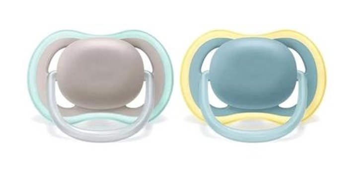 Philips Avent Ultra Air 3 Ay+ Kiraz Uçlu Silikon 2'li Emzik Mavi