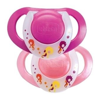 Chicco Physio 6-18 Ay+ Ortodontik Damaklı Kauçuk 2'li Emzik Lila-Pembe