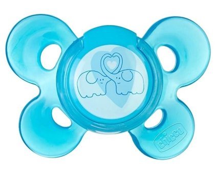 Chicco Physio Comfort 6-18 Ay+ Ortodontik Damaklı Silikon Emzik Turkuaz