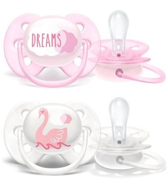 Philips Avent Ultra Soft 0-6 Ay Kiraz Uçlu Silikon 2'li Emzik Mavi