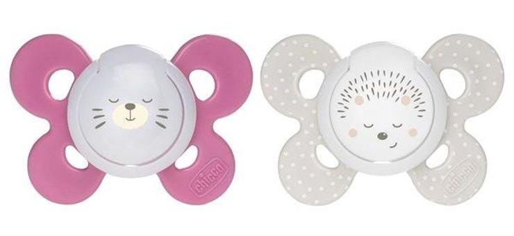 Chicco Physio Comfort 16-36 Ay Ortodontik Kiraz Uçlu Silikon 2'li Emzik Pembe
