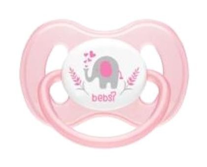 Bebsi No1 P 0-6 Ay Kiraz Uçlu Damaklı Silikon Emzik Pembe