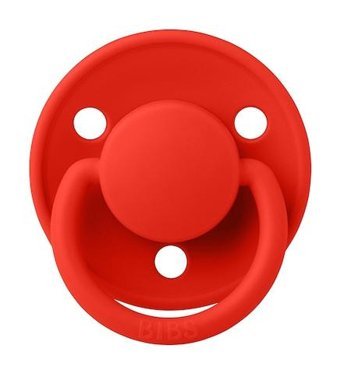 Bibs De Lux 0-6 Ay Delikli Kiraz Uçlu Kauçuk Emzik Kırmızı