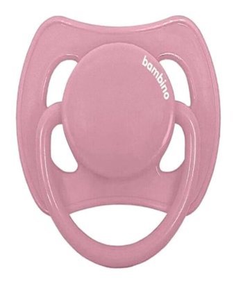 Bambino No:1 0-6 Ay Ortodontik Damaklı Silikon Emzik Pembe