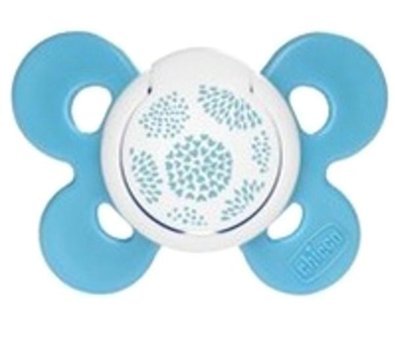 Chicco Physioforma Comfort 18 Ay+ Ortodontik Damaklı Silikon 2'li Emzik Mavi