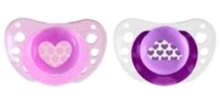 Chicco Physioforma Air 0-6 Ay Ortodontik Damaklı Silikon 2'li Emzik Krem-Pembe