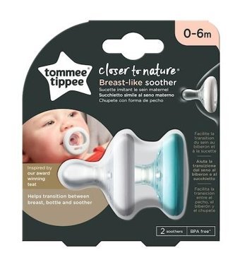 Tommee Tippee Breastlike 0-6 Ay Delikli Ortodontik Silikon 2'li Emzik Pembe