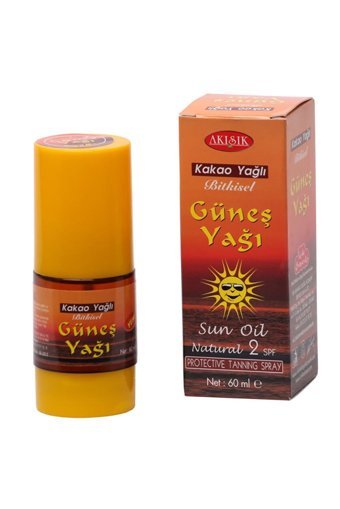 Akışık Kakaolu 2 Faktör Güneş Yağı 60 ml