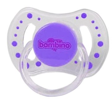 Bambino 18 Ay+ Ortodontik Kiraz Uçlu Damaklı Silikon Emzik Mor