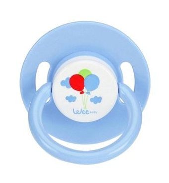 Wee Baby No:1 0-6 Ay Delikli Ortodontik Silikon Emzik Mavi
