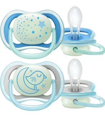 Philips Avent Ultra Air 12 Ay+ Fosforlu Delikli Kiraz Uçlu Silikon Emzik Turuncu