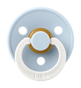 Bibs Colour 6-18 Ay+ Delikli Ortodontik Kiraz Uçlu Damaklı Kauçuk Emzik Mavi