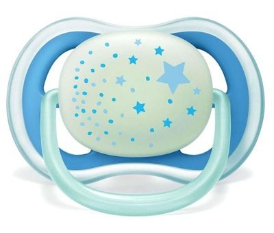 Philips Avent Ultra Air Nighttime 6 Ay+ Fosforlu Delikli Kiraz Uçlu Silikon Emzik Beyaz