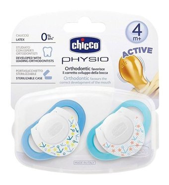 Chicco Physio 6-18 Ay+ Ortodontik Damaklı Kauçuk Emzik Çok Renkli