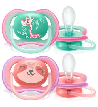 Philips Avent Ultra Air 4 Ay+ Kiraz Uçlu Silikon 2'li Emzik Pembe