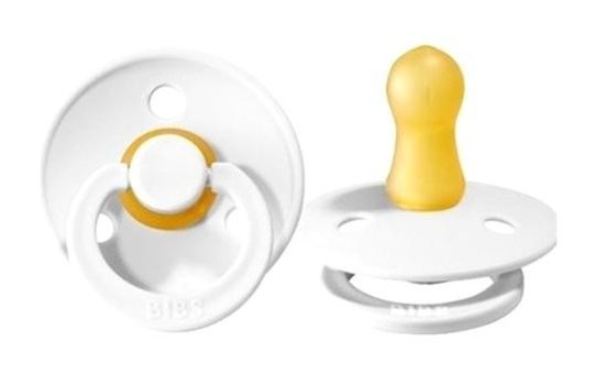 Bibs Colour 0-6 Ay Delikli Ortodontik Kiraz Uçlu Damaklı Kauçuk Emzik Beyaz