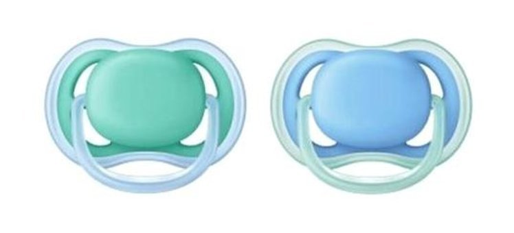 Philips Avent Ultra Air 6-18 Ay+ Kiraz Uçlu Silikon 2'li Emzik Beyaz-Mavi