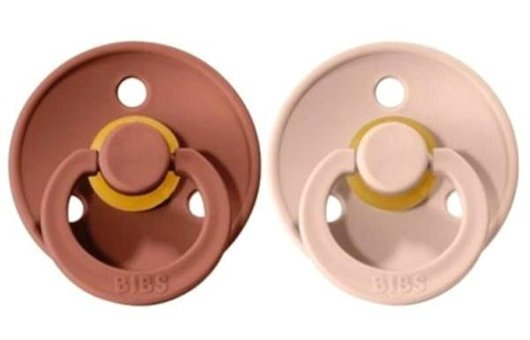 Bibs Doğal 6-18 Ay+ Delikli Damaklı Kauçuk Emzik Mor-Pembe