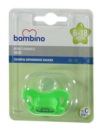 Bambino No:2 6 Ay+ Ortodontik Kiraz Uçlu Damaklı Silikon Emzik Kırmızı