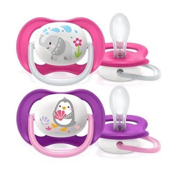 Philips Avent Ultra Air 6-18 Ay+ Kiraz Uçlu Silikon 2'li Emzik Gri-Yeşil