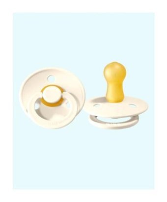 Bibs De Lux 6-18 Ay+ Delikli Ortodontik Kiraz Uçlu Damaklı Kauçuk Emzik Beyaz