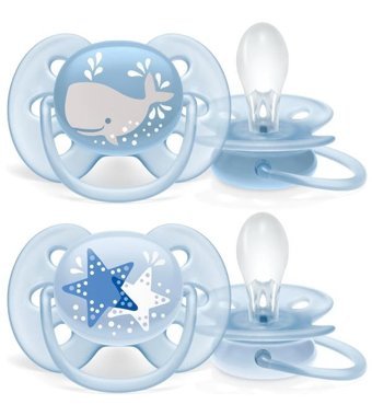 Philips Avent Ultra Soft 6-18 Ay+ Delikli Ortodontik Silikon 2'li Emzik Kırmızı-Sarı