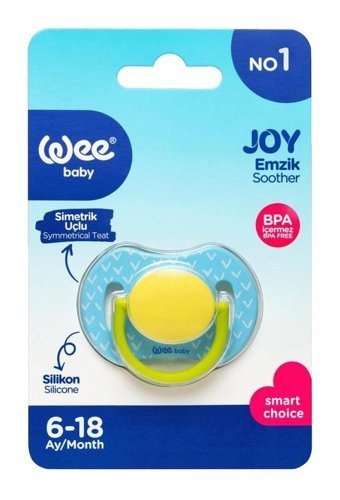 Wee Baby No:1 0 Ay+ Delikli Silikon Emzik Mavi