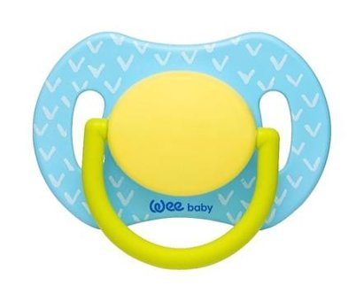 Wee Baby No:1 0 Ay+ Delikli Silikon Emzik Mavi