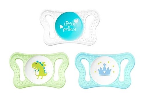 Chicco Physio Micro 0-2 Ay Ortodontik Damaklı Silikon 2'li Emzik Mavi
