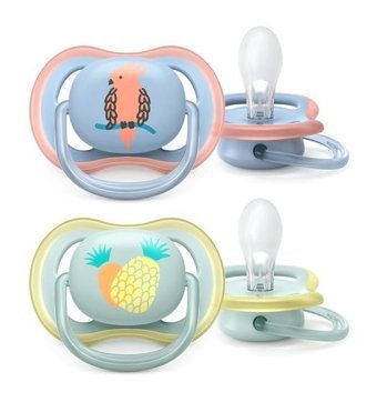 Philips Avent Ultra Air 0-6 Ay Delikli Kiraz Uçlu Silikon 2'li Emzik Kahverengi