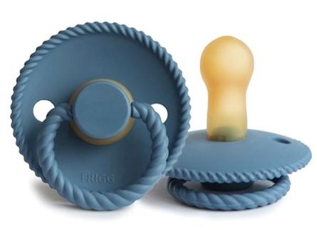 Frigg Rope 6-18 Ay+ Delikli Kiraz Uçlu Kauçuk Emzik Mavi