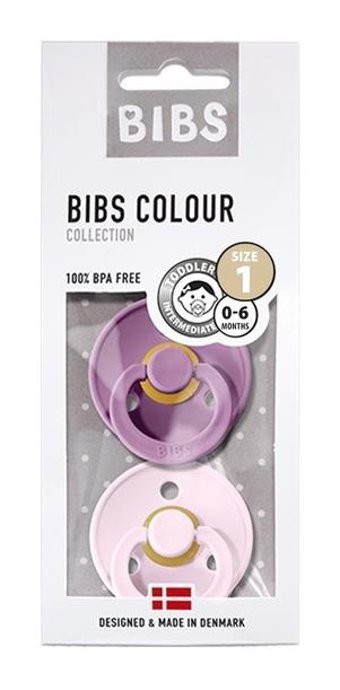 Bibs Colour 0-6 Ay Delikli Ortodontik Kiraz Uçlu Damaklı Kauçuk Emzik Mor