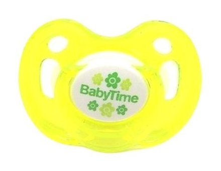 Baby Time BT151 0-6 Ay Kiraz Uçlu Damaklı Silikon Emzik Sarı