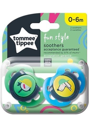Tommee Tippee 0-6 Ay Delikli Ortodontik Silikon 2'li Emzik Çok Renkli