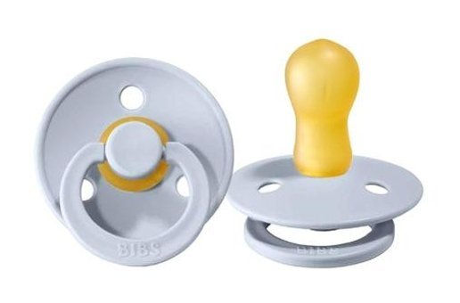 Bibs Colour 18 Ay+ Delikli Ortodontik Kiraz Uçlu Damaklı Kauçuk Emzik Mavi
