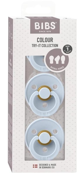 Bibs Try It Colour 0-6 Ay Delikli Kauçuk Emzik Bej-Pembe