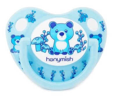 Hanymish No:3 0 Ay+ Delikli Ortodontik Damaklı Silikon Emzik Beyaz